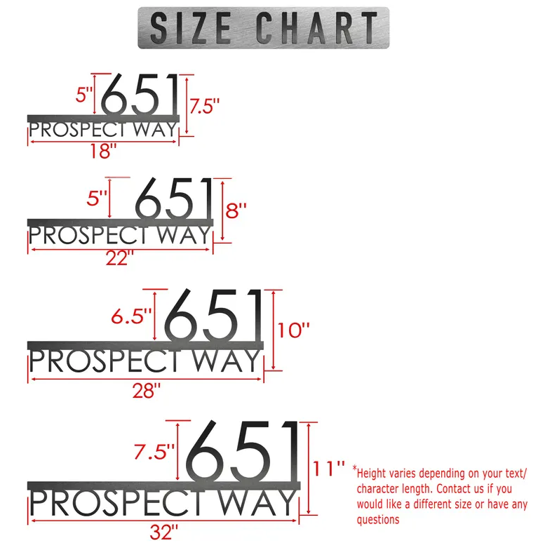 Custom Steel House Number Sign