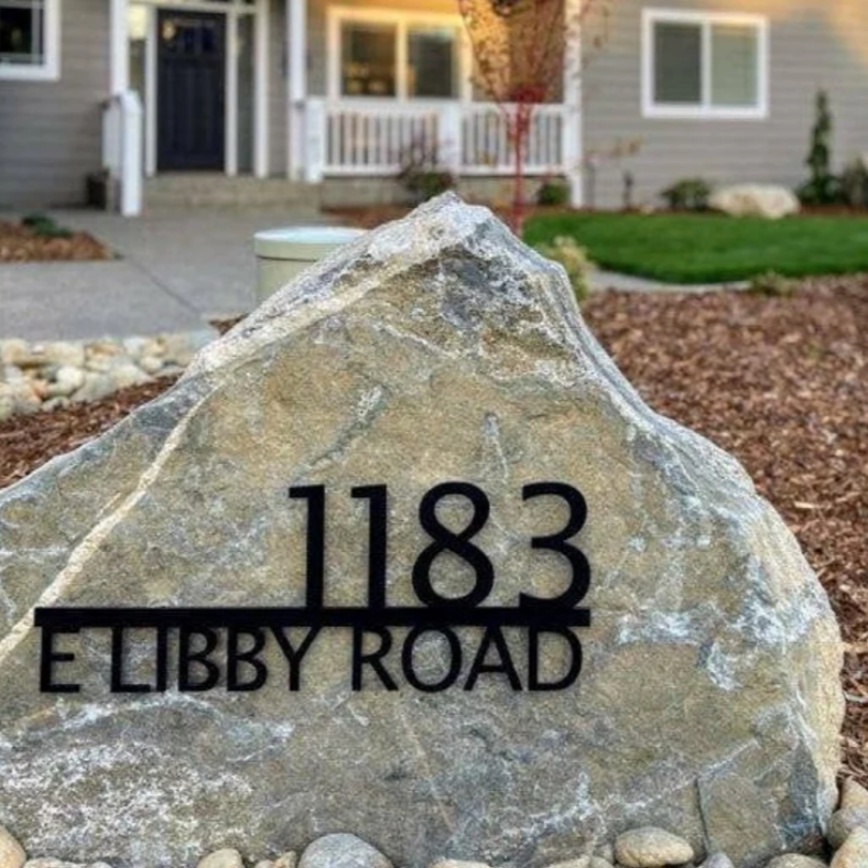 Custom Steel House Number Sign