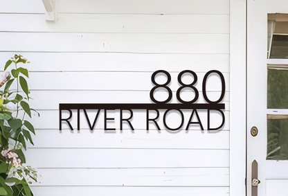 Custom Steel House Number Sign