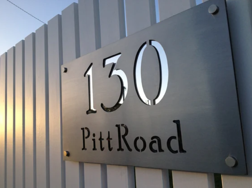 Custom Steel Address Plate