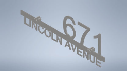 Custom Steel House Number Sign